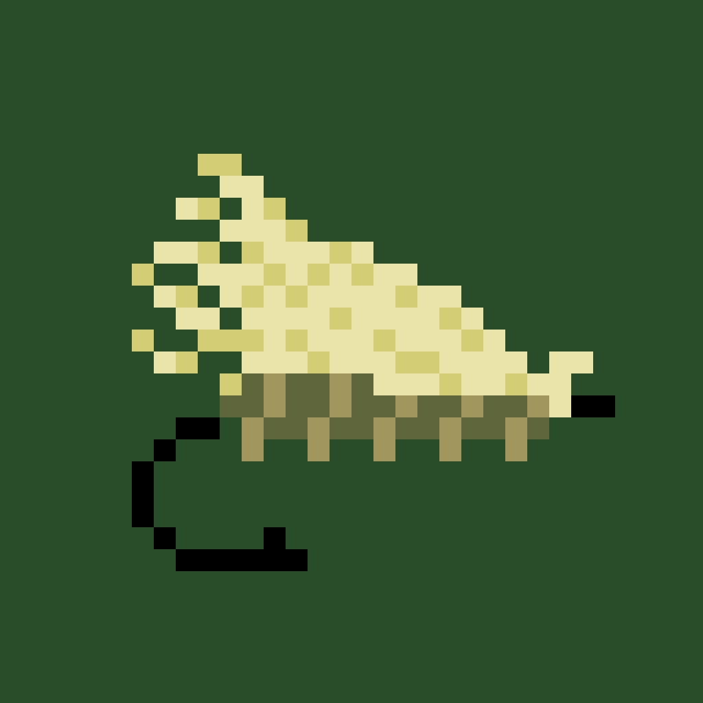 HazyFly Elk Hair Caddis 8-BIT STICKER