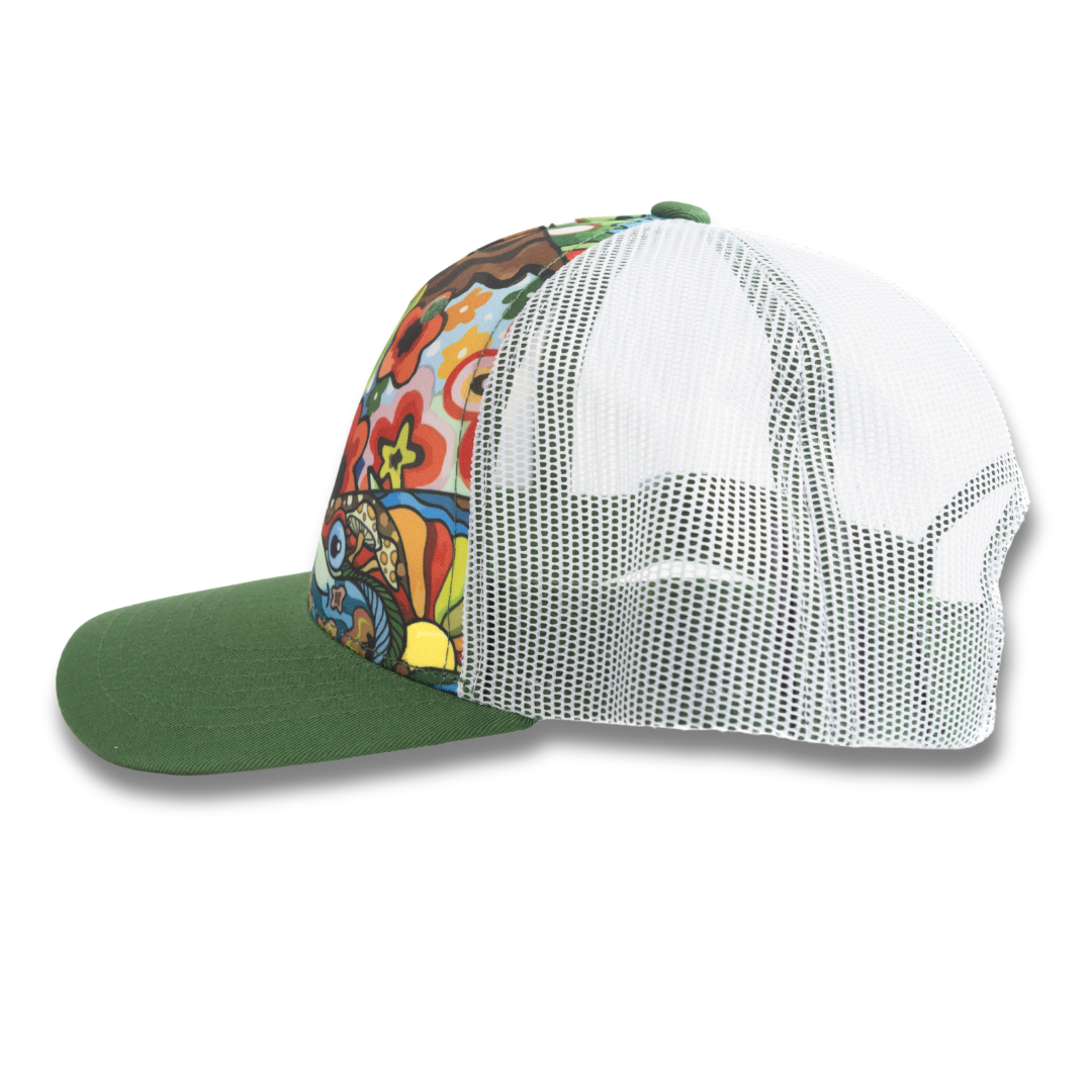 Boho Bass Abstract Trucker Hat