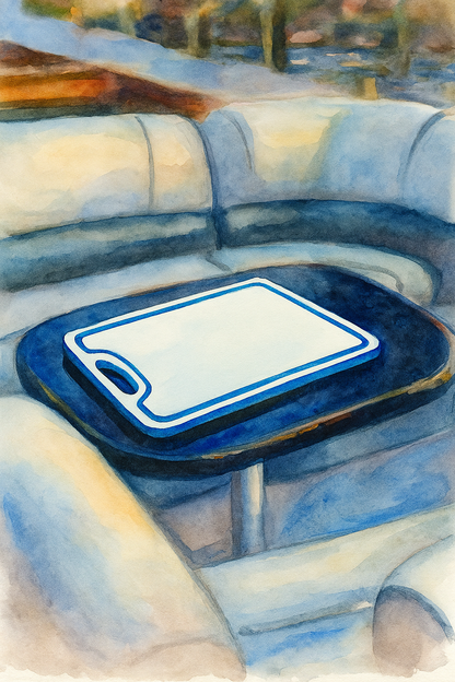 Made in the USA | Premium Cutting Board | Textured 1/2 inch HDPE UV Protected | Non-Skid or Mark Rubber Feet | Great for Boats & any Counter-top