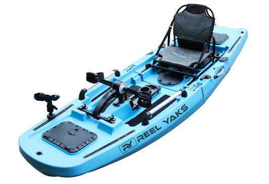 ReelYacks 9.8ft Rogue Modular Propeller Drive Pedal Fishing Kayak | 400lbs Capacity | 2 Piece