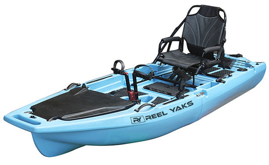ReelYacks 9.8ft Rocket Modular Fin Drive Pedal Fishing Kayak | 400lbs Capacity | 2 Piece