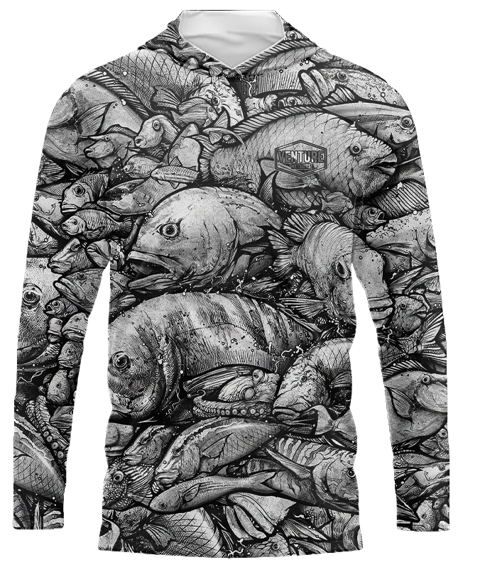 Hawaii Fish Camo Dri Fit Hoodie (Adult/Keiki)