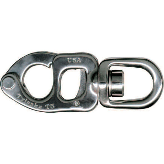 Tylaska T5 standard bail trigger snap shackle, stainless steel