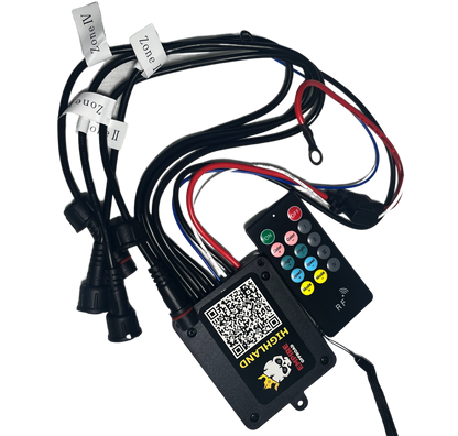 Empire Offroad LED Highland Series 4 Zone RGB+W Bluetooth Control Box and RF Remote | SendIt SailingEmpire Offroad LED Highland Series 4 Zone RGB+W Bluetooth Control Box and RF Remote