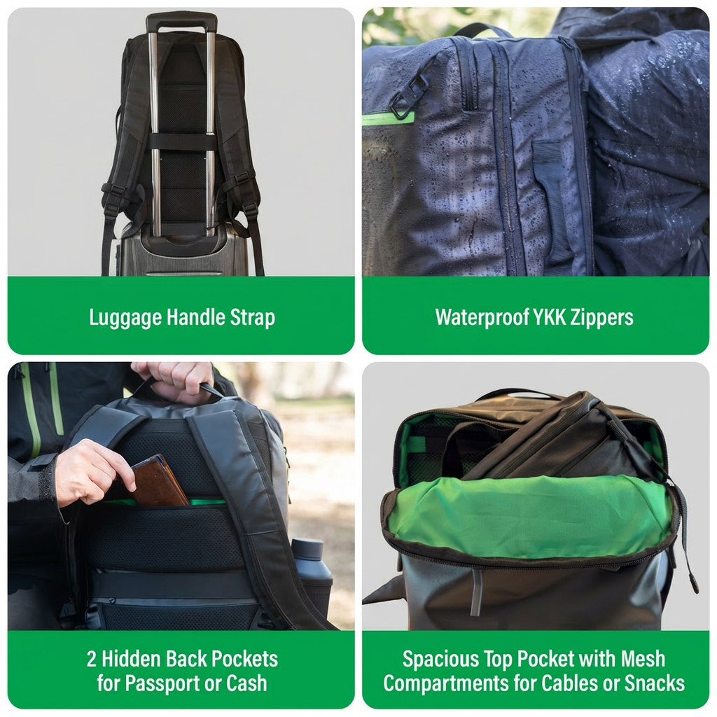 Lightweight Waterproof 28L & 34L Travel Backpack | The Island Hopper 2.0