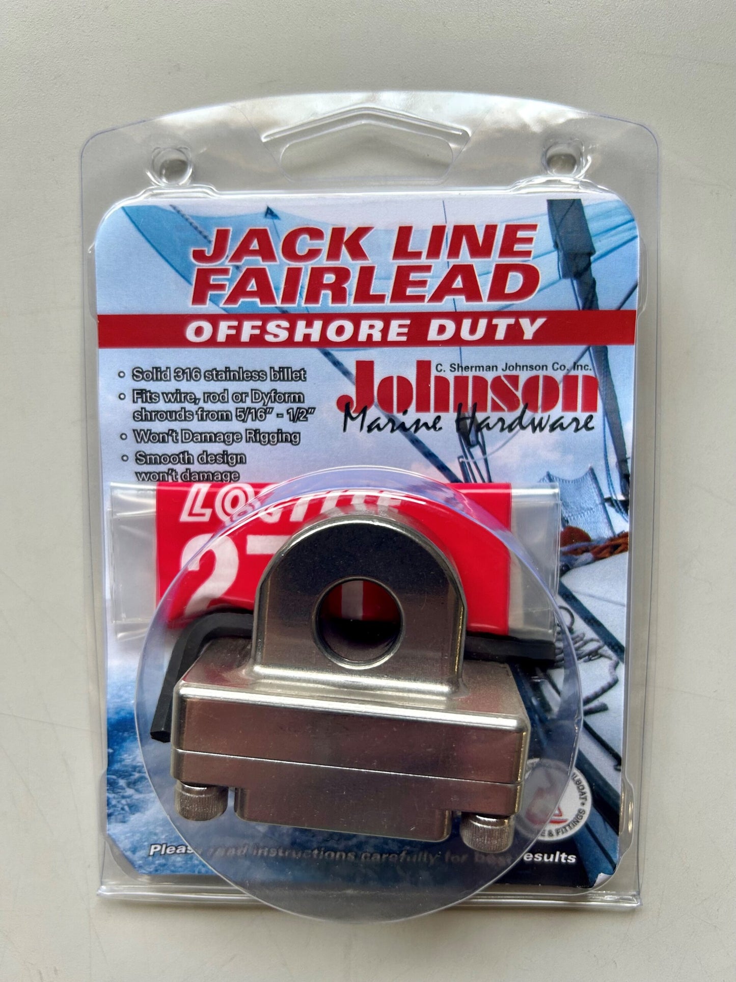 CS Johnson #49-100 Stainless Steel Jack Line Fairlead | SendIt Sailing