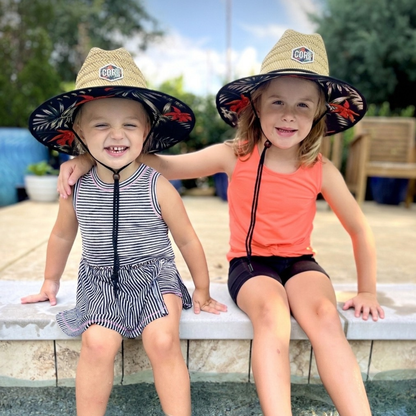 Kids Straw Hat Summer Beach Hat for Boys and Girls - Kauai