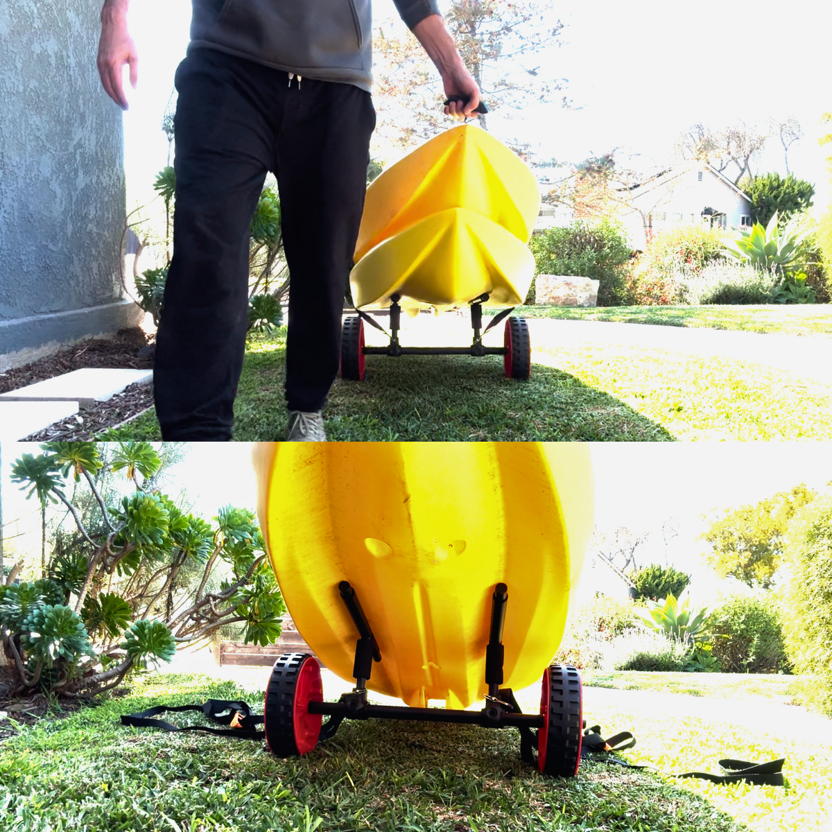 Adjustable 3 in 1 SUP and Kayak Transport Cart