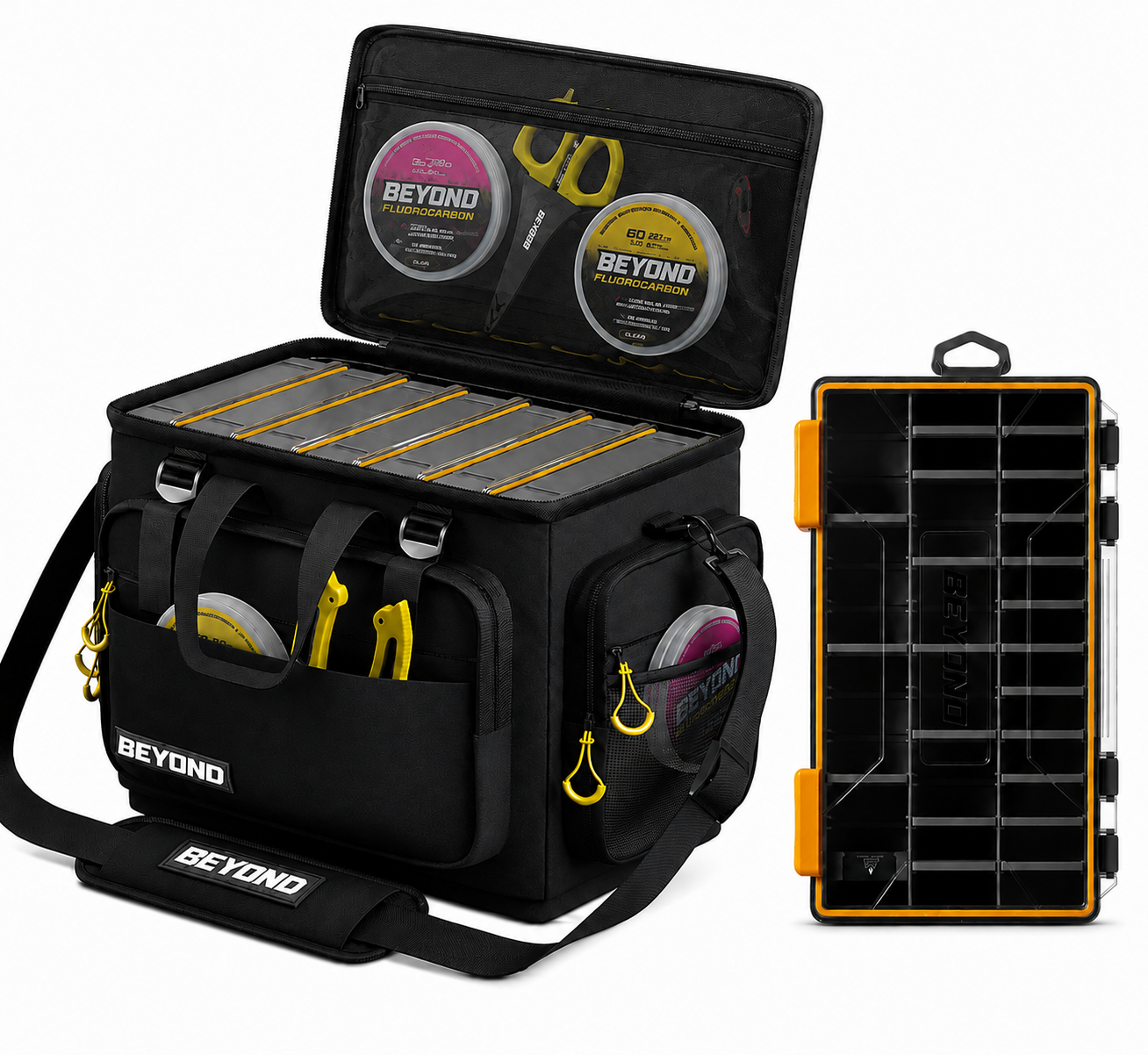 Beyond Fishing Hauler Tackle Bags  With or Without Tackle Box Available in Medium, Large, and Extra-Large