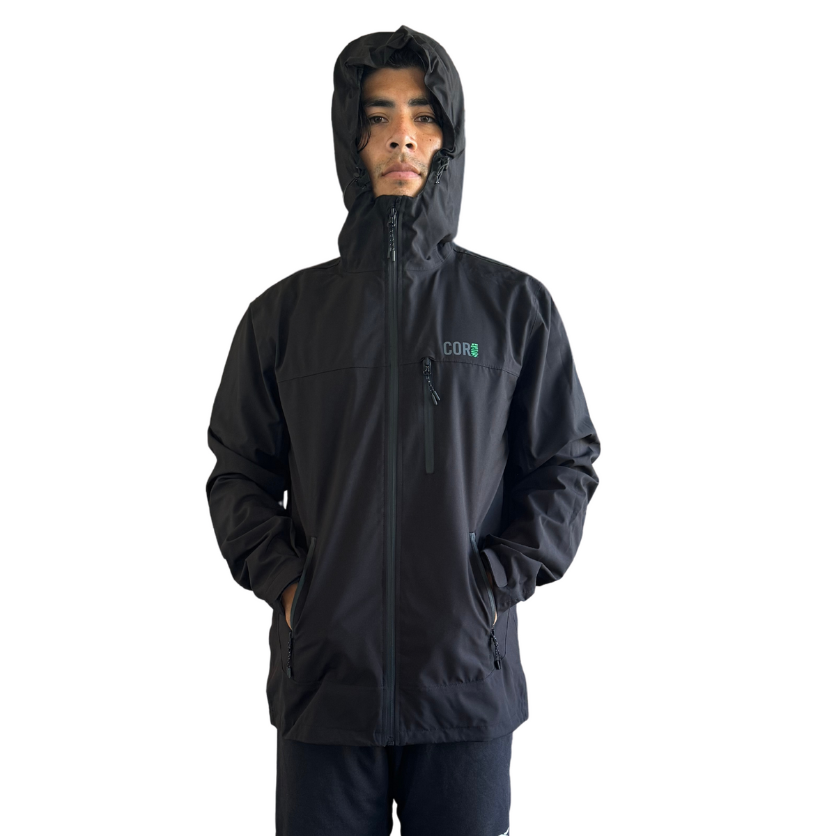 The Huakai Travel Rain Jacket - Black