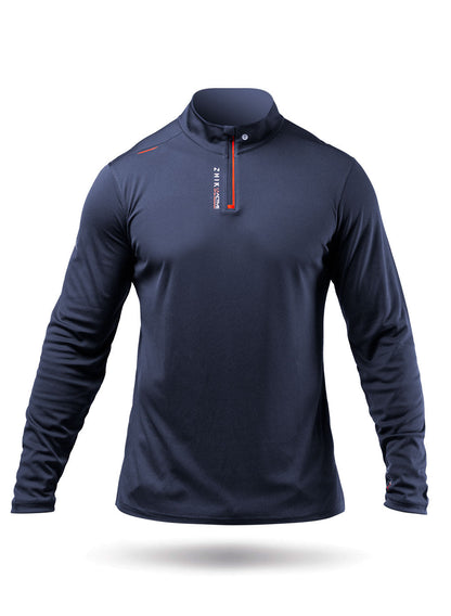 Zhik Mens UVActive High Collar 1/4 Zip Top - Navy | SendIt Sailing
