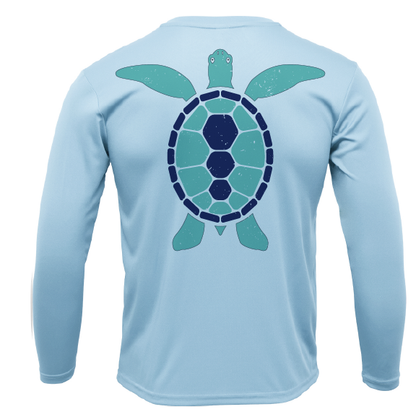 Siesta Key, FL Turtle Long Sleeve UPF 50+ Dry-Fit Shirt
