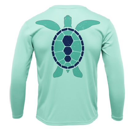 Siesta Key, FL Turtle Long Sleeve UPF 50+ Dry-Fit Shirt