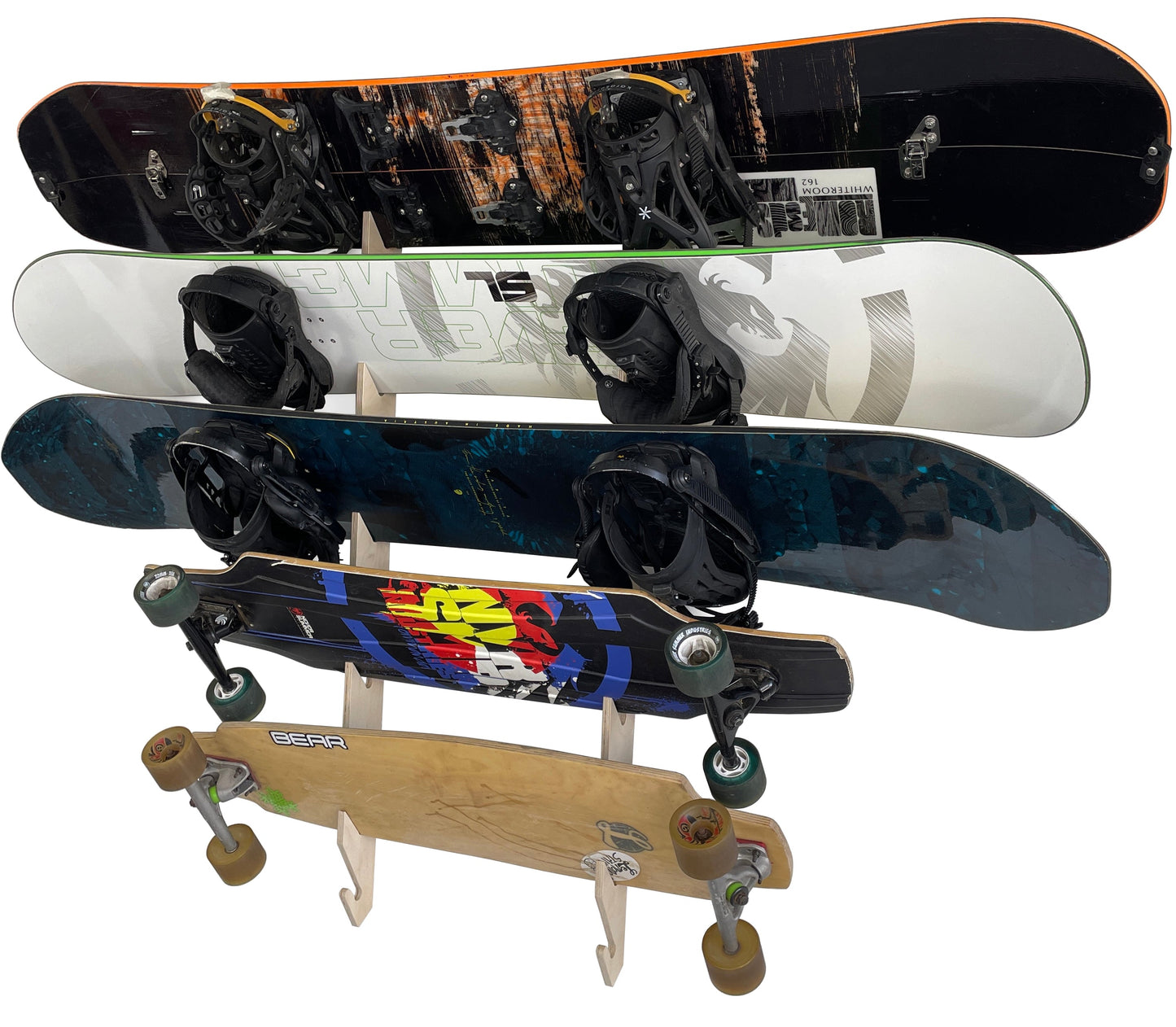 SLOTTED SNOWBOARD WALL STORAGE RACK