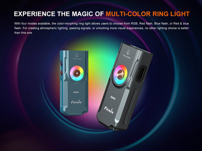 Fenix E06R Keychain Light with White, UV, and Red Laser Lights