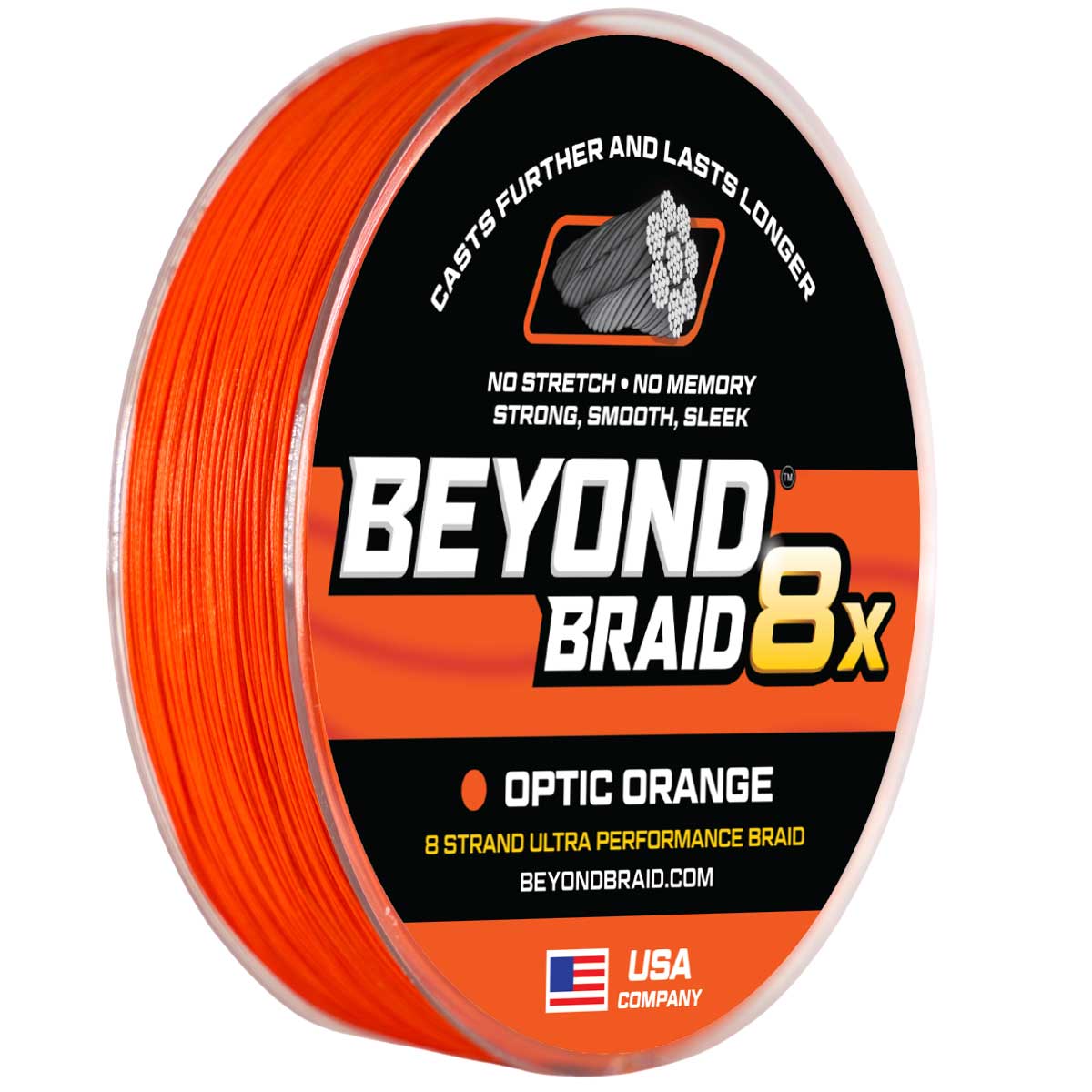 Optic Orange 8X- No Fade - Ultra Performance 8 Strand