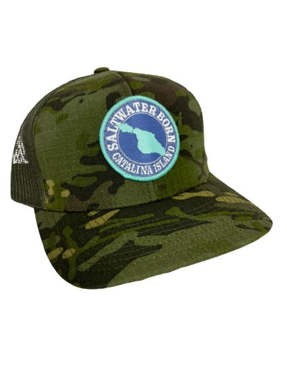 Catalina Island, CA Structured Mesh Trucker Hat