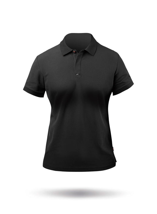 Zhik Womens Pima Cotton Polo - Black | SendIt Sailing