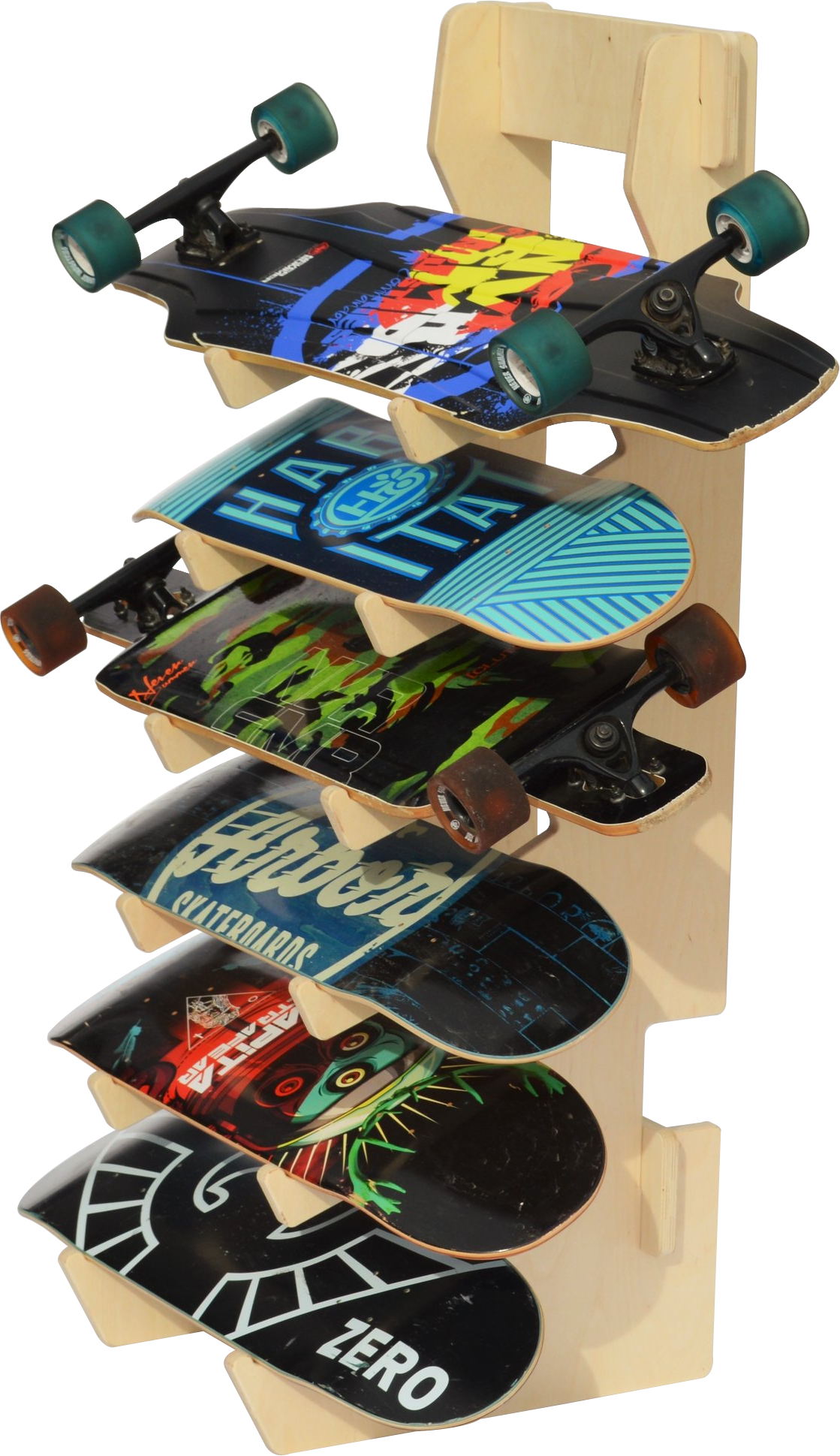 THE BOARDROOM skateboard floor rack