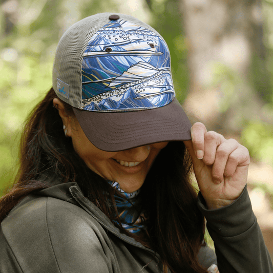 Rainbow Ridge Abstract Trucker Hat