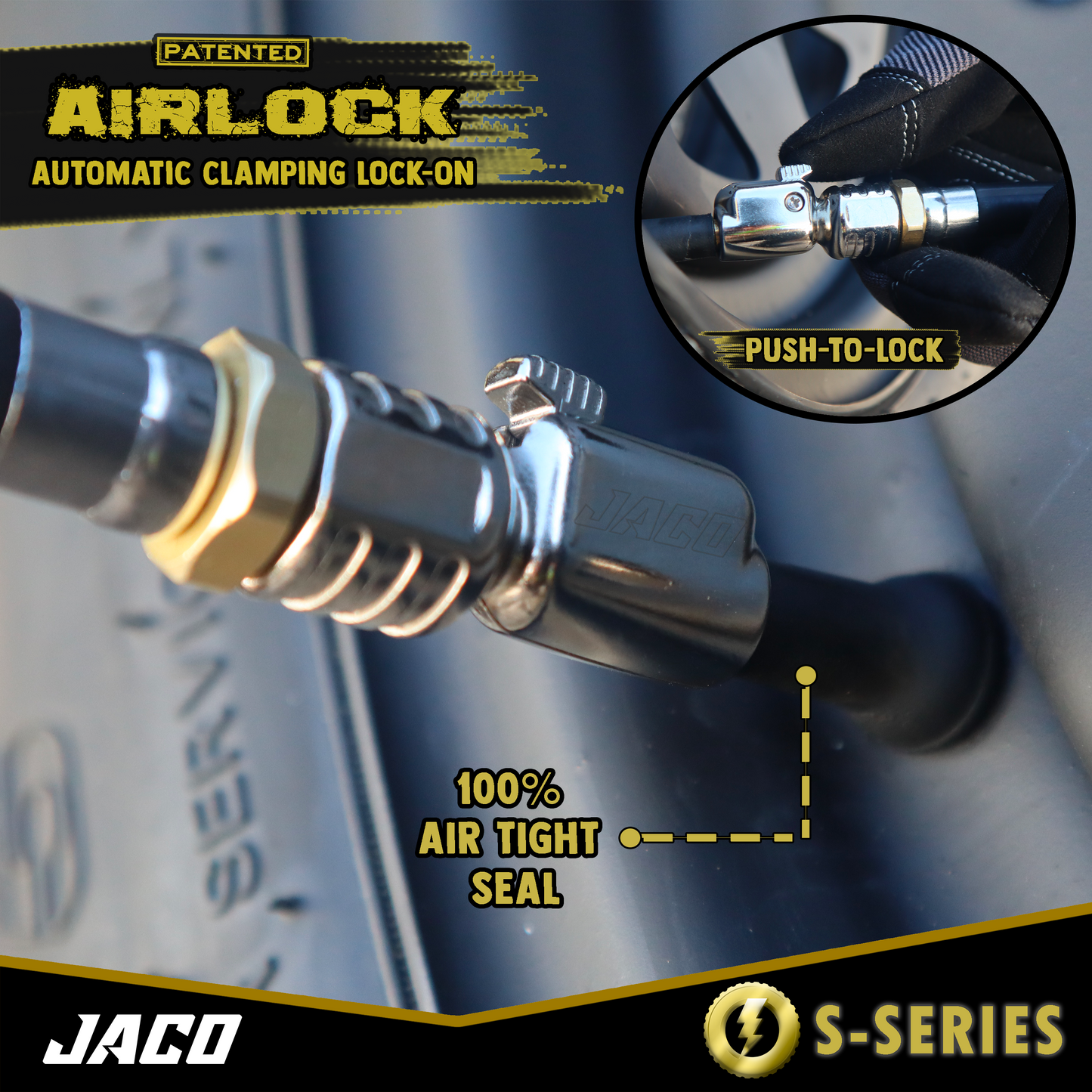 Lightning™ S-Series Tire Air Chuck | Open Flow, 1/4" F-NPT