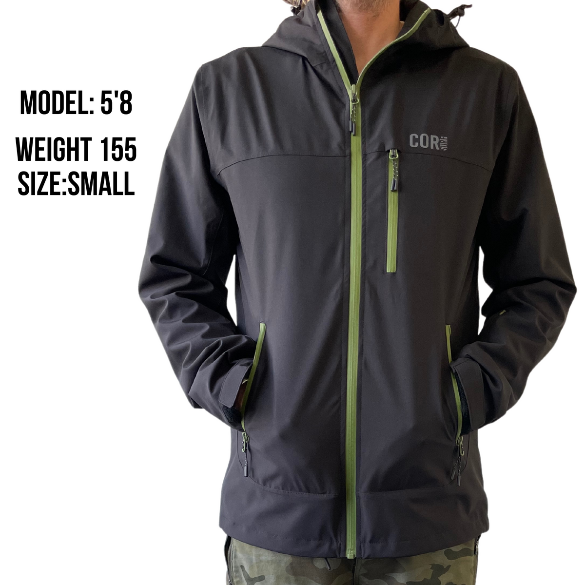 The Huakai Travel Rain Jacket - Black