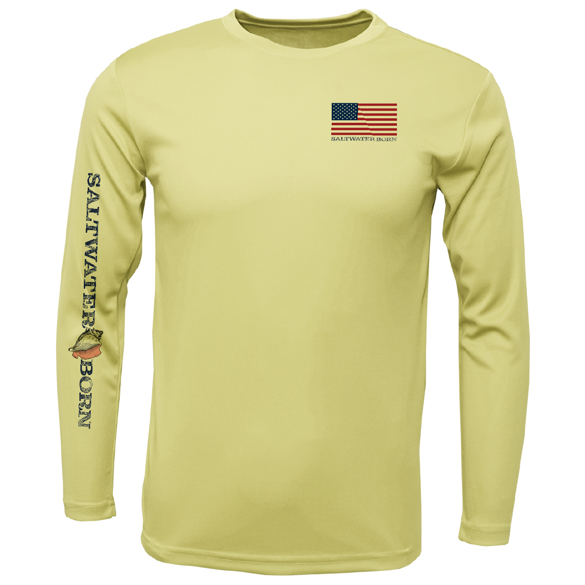 USA Blue Marlin Long Sleeve UPF 50+ Dry-Fit Shirt