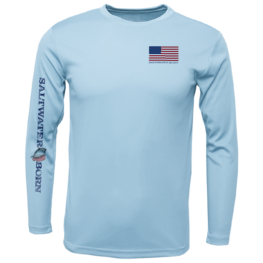 USA Sailfish Long Sleeve UPF 50+ Dry-Fit Shirt