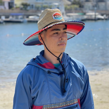 Straw Lifeguard Sun Beach Hats for Adults - Sarape