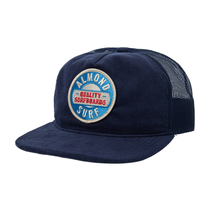 Surf Badge Hat | Navy Cord Trucker