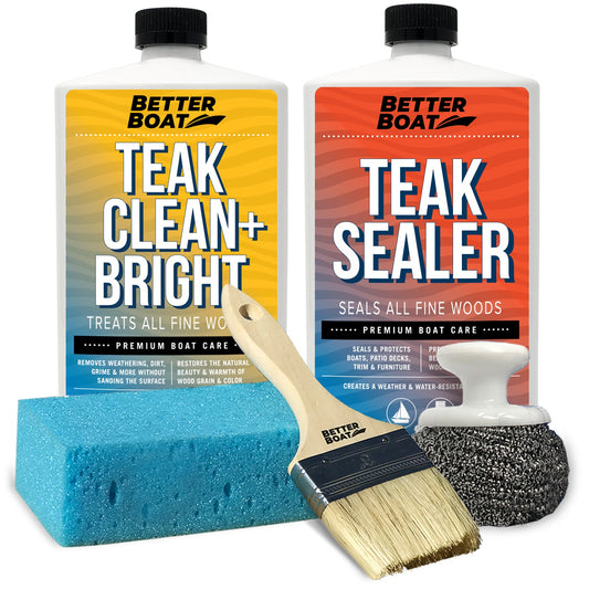 Better Boat Teak Cleaner Brightening and Sealer Set