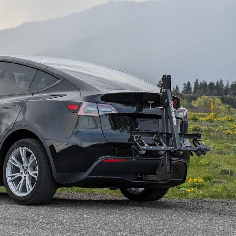 Lolo Racks 4 Bike Rack Optimized for EVs with Foot Activated Tilt and Folding Mast