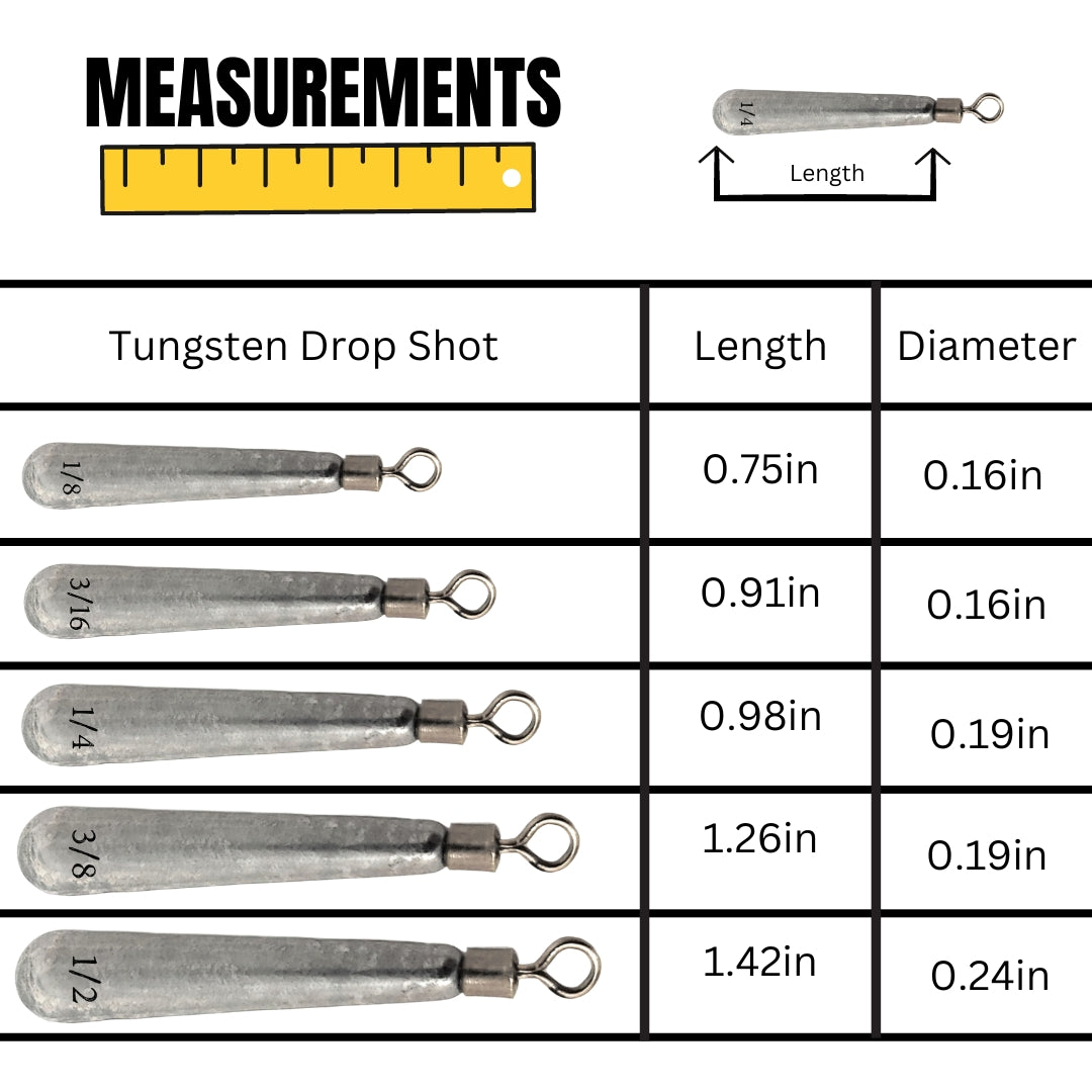 Reaction Tackle Tungsten Drop Shot Weights