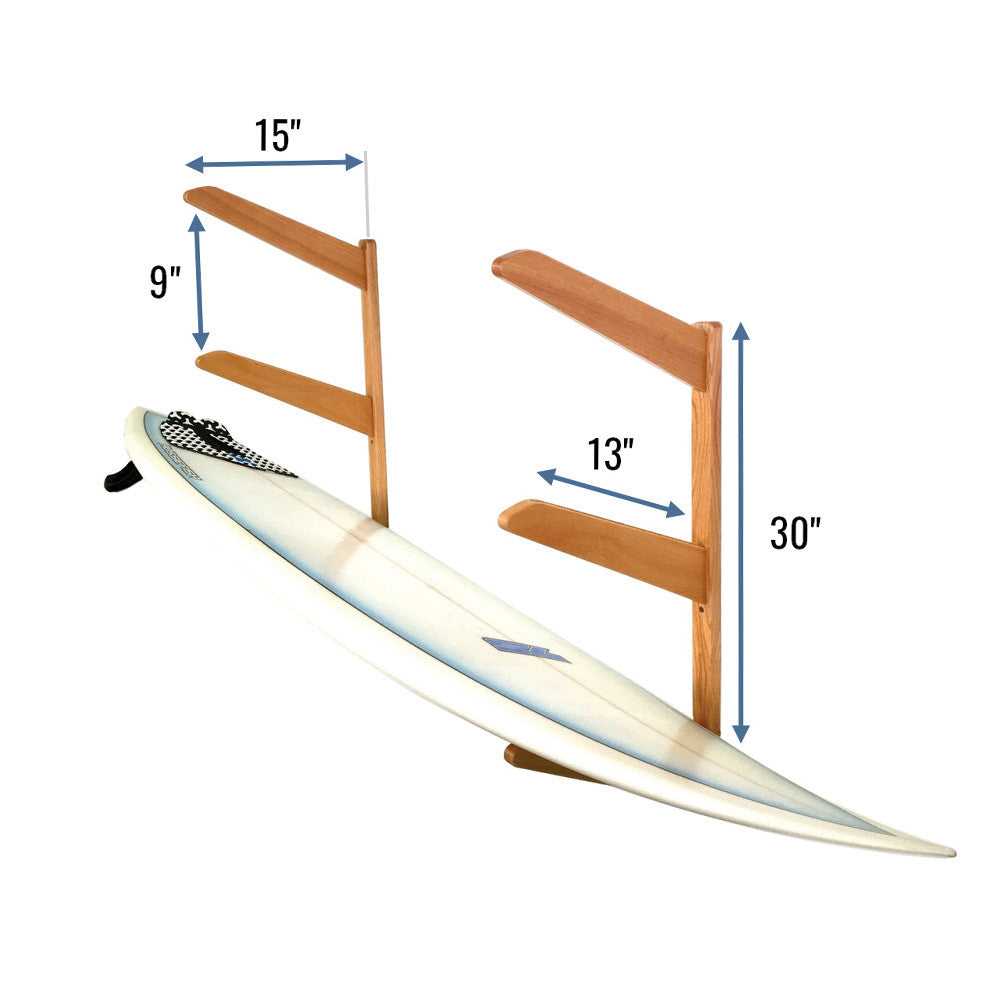 TidyTimber Surfboard Storage Wood Rack | Holds 3 Surfboards