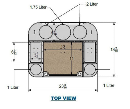 Docktail Butler Boat Table with Adjustable Rod Holder Mount