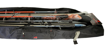 TRAPSKI Traveler Rack for Dual/Double Ski Travel Bags | Rack Insert is for Skis Only | High Quality Marine Grade HDPE Plastic | Slot Inserts & Strap Included | Made in the USA