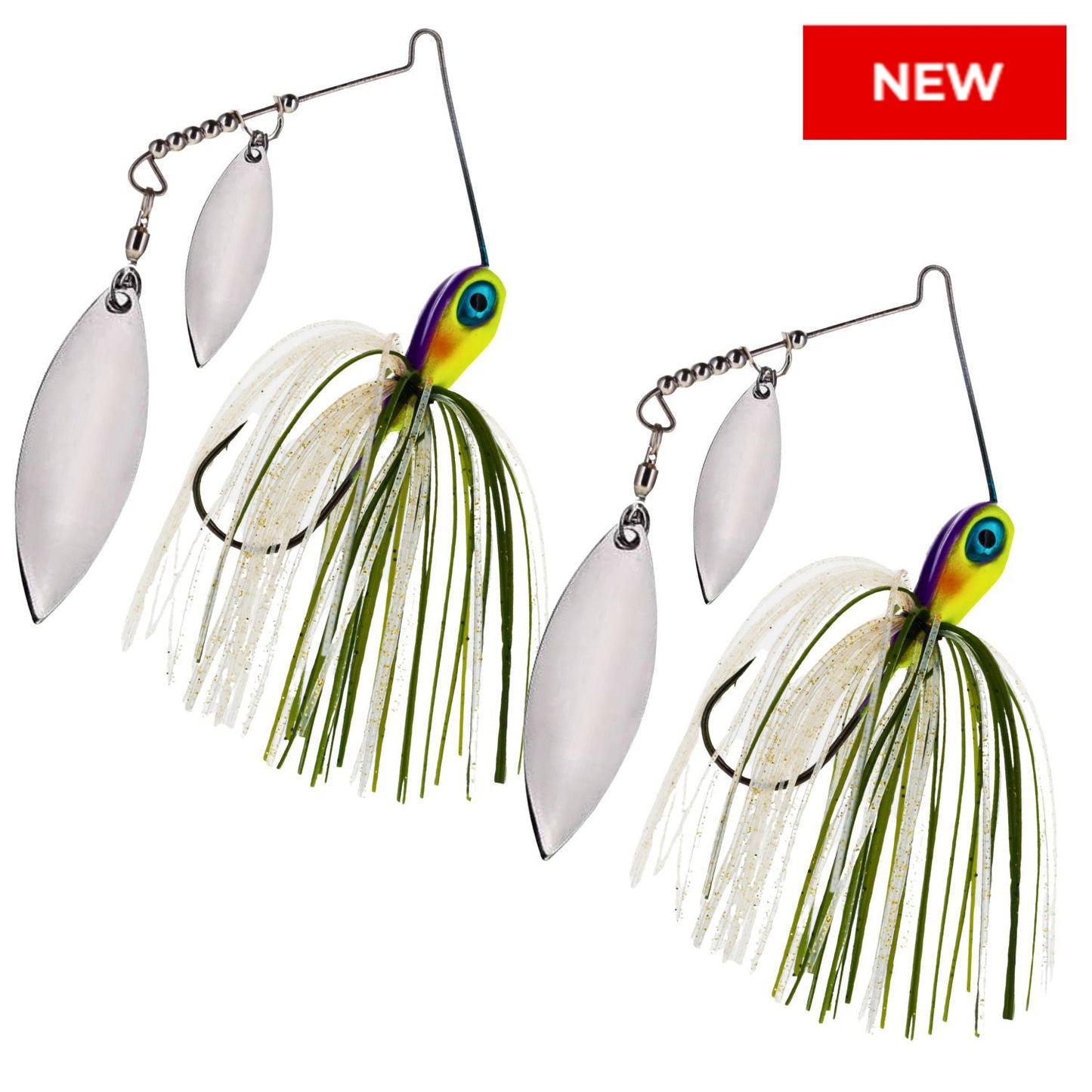 Reaction Tackle Tungsten Double Willow Blade Spinnerbait Jigs (2-Pack) - New