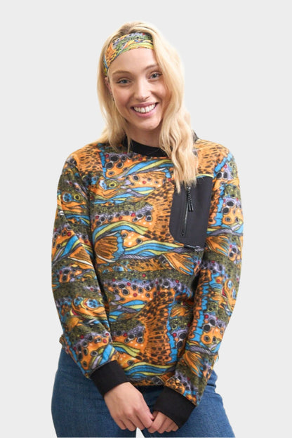 Unbound Brown Fleece Crew Neck