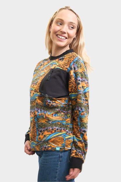 Unbound Brown Fleece Crew Neck