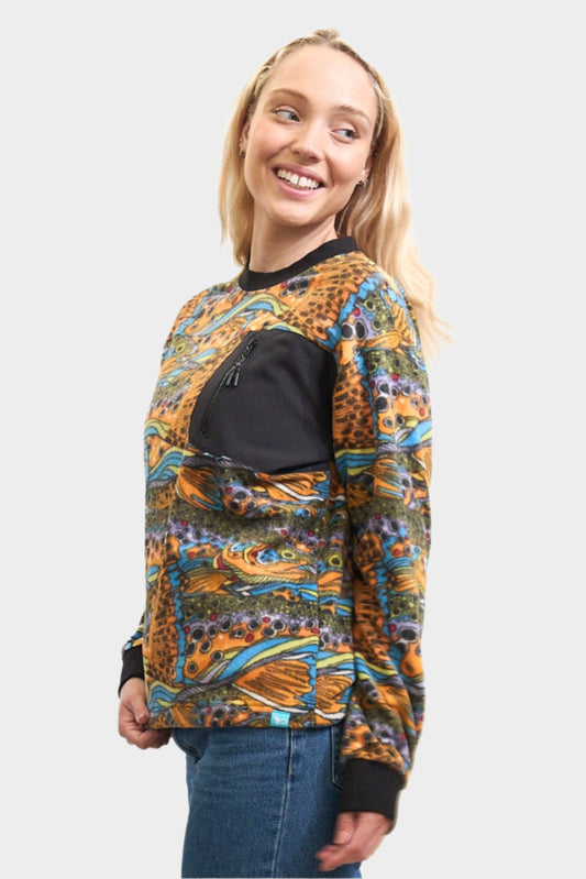 Unbound Brown Fleece Crew Neck