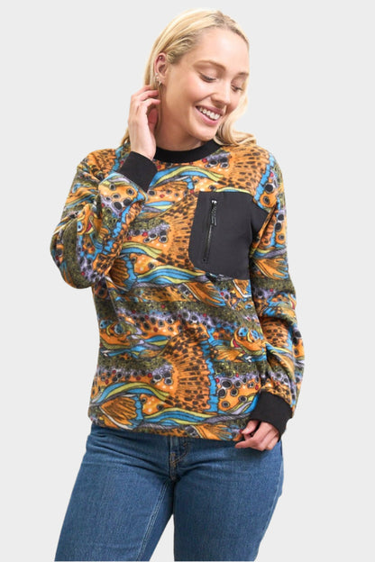 Unbound Brown Fleece Crew Neck