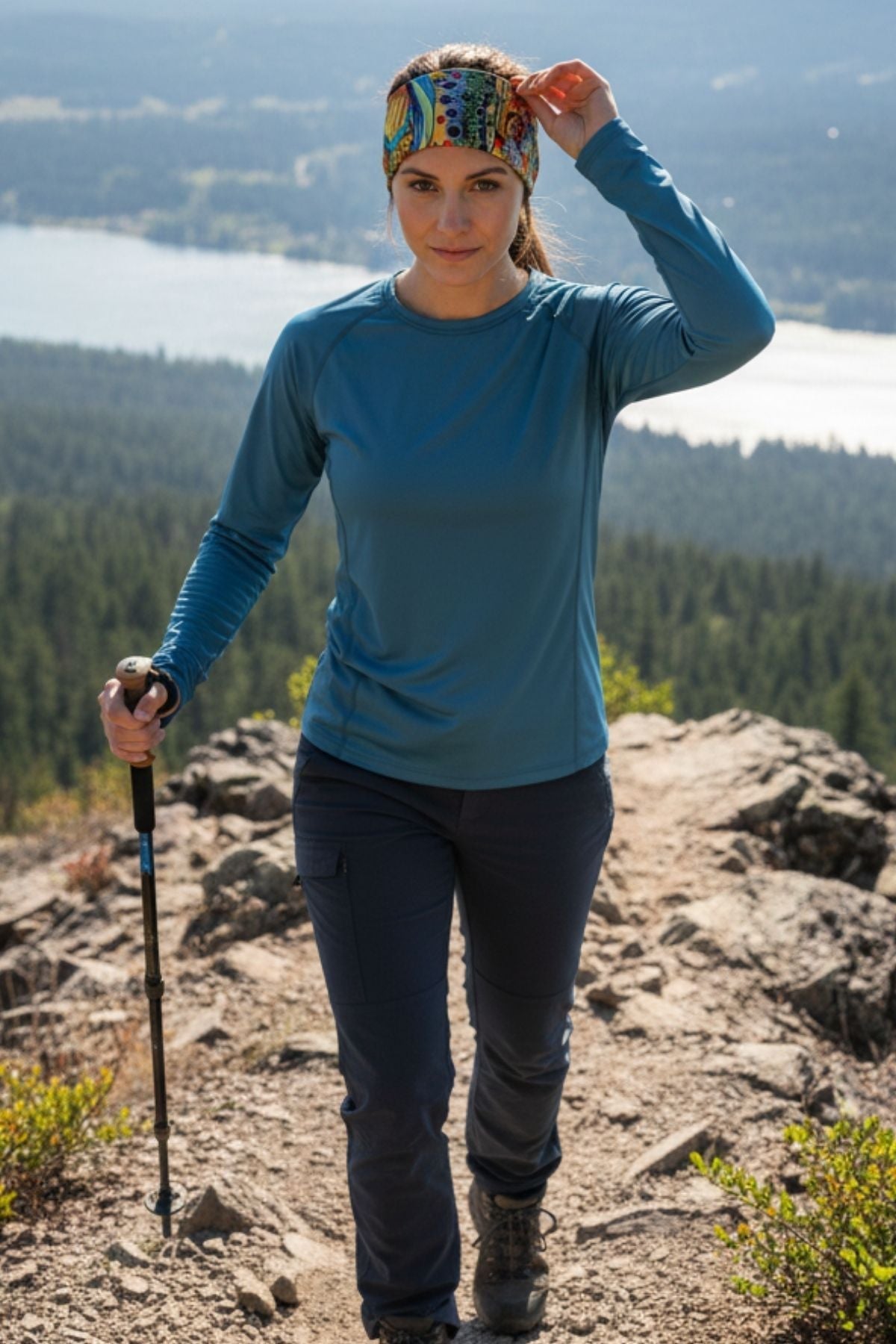 Unbound Brown Jersey Headband