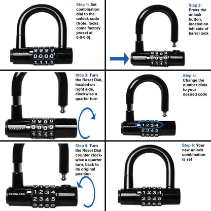 DocksLocks® Anti-Theft Weather Resistant Short Shackle U-Lock | SendIt Sailing