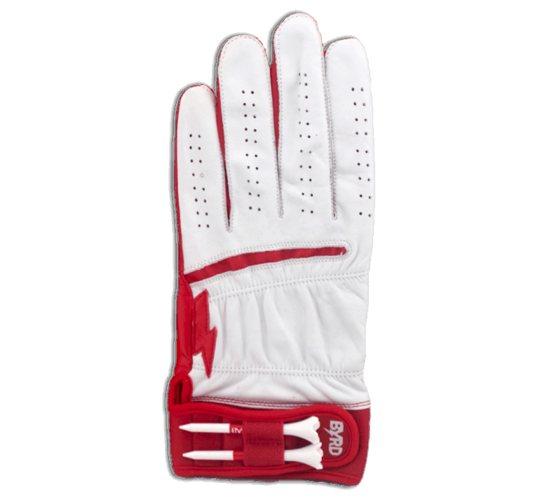 THE BYRD GOLF GLOVE ∞ White/Red