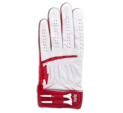 THE BYRD GOLF GLOVE ∞ White/Red