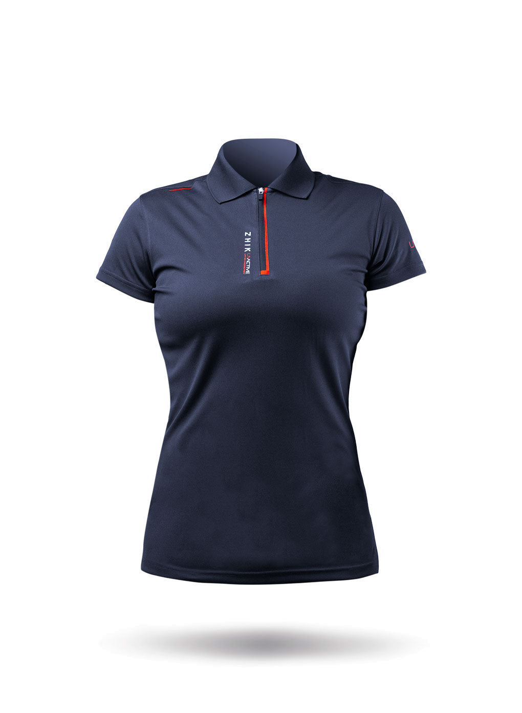 Zhik Womens UVActive Zip Sports Polo - Navy | SendIt Sailing