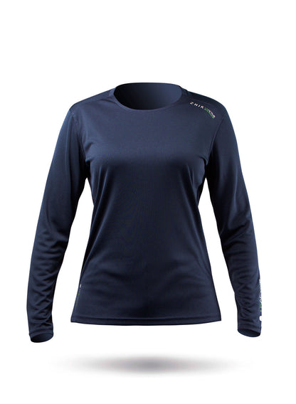 Zhik Womens UVActive Long Sleeve Top - Navy | SendIt Sailing