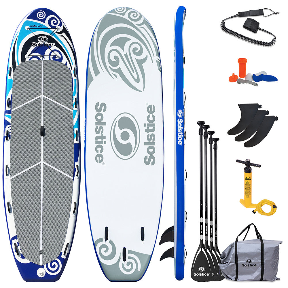 Solstice Watersports 16ft Maori Giant Inflatable Stand-Up Paddleboard with Leash and 4 Paddles | SendIt Sailing