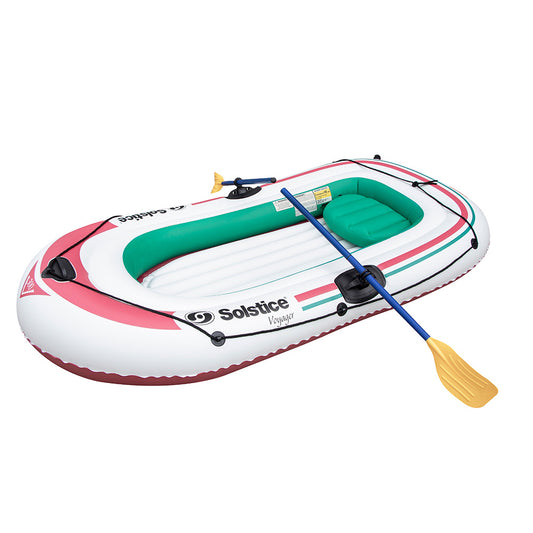Solstice Watersports Voyager 3-Person Inflatable Boat Kit with Oars and Pump | SendIt Sailing
