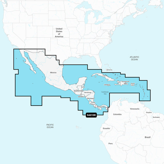 Navionics NASA010R - Central America and Caribbean - Navionics+ | SendIt Sailing